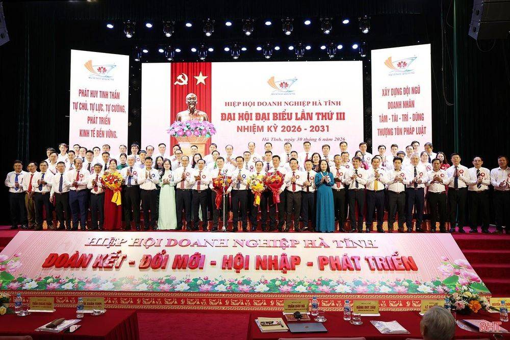 Ông Nguyễn Anh Thắng làm Chủ tịch Hiệp hội Doanh nghiệp Hà Tĩnh nhiệm kỳ 2026-2031