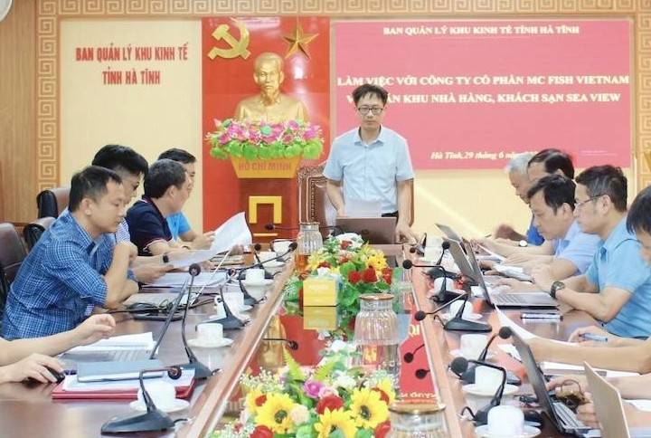 Hà Tĩnh làm việc với chủ đầu tư để đẩy nhanh tiến độ Dự án Khu nhà hàng, khách sạn Sea View