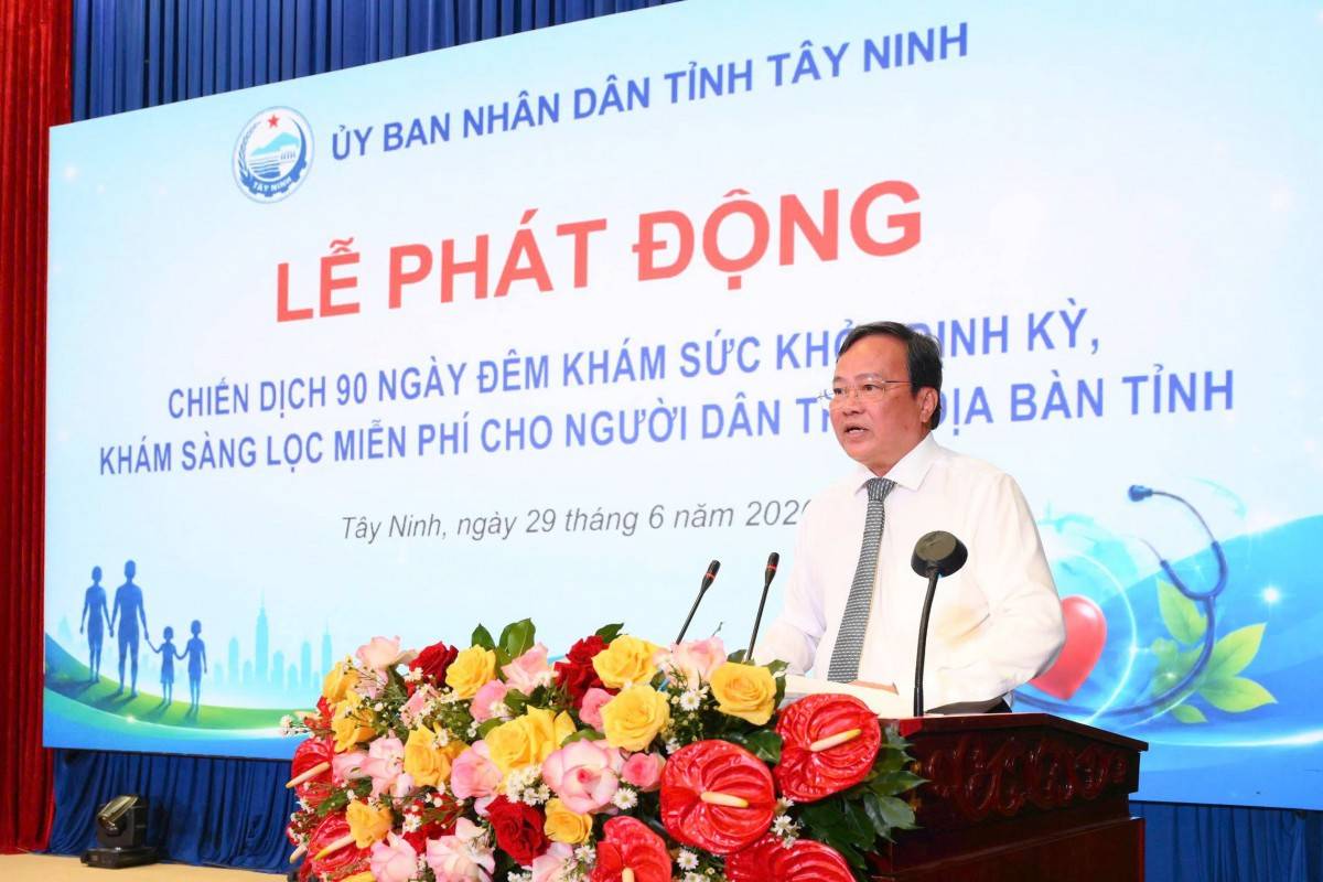 Tây Ninh khám sức khỏe toàn dân tại lễ phát động Chiến dịch 90 ngày đêm năm 2026.