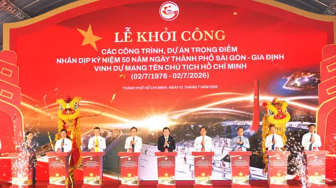 TP. Hồ Chí Minh khởi công 8 công trình, dự án trọng điểm gần 9,6 tỷ USD chào mừng 50 năm thành phố mang tên Bác