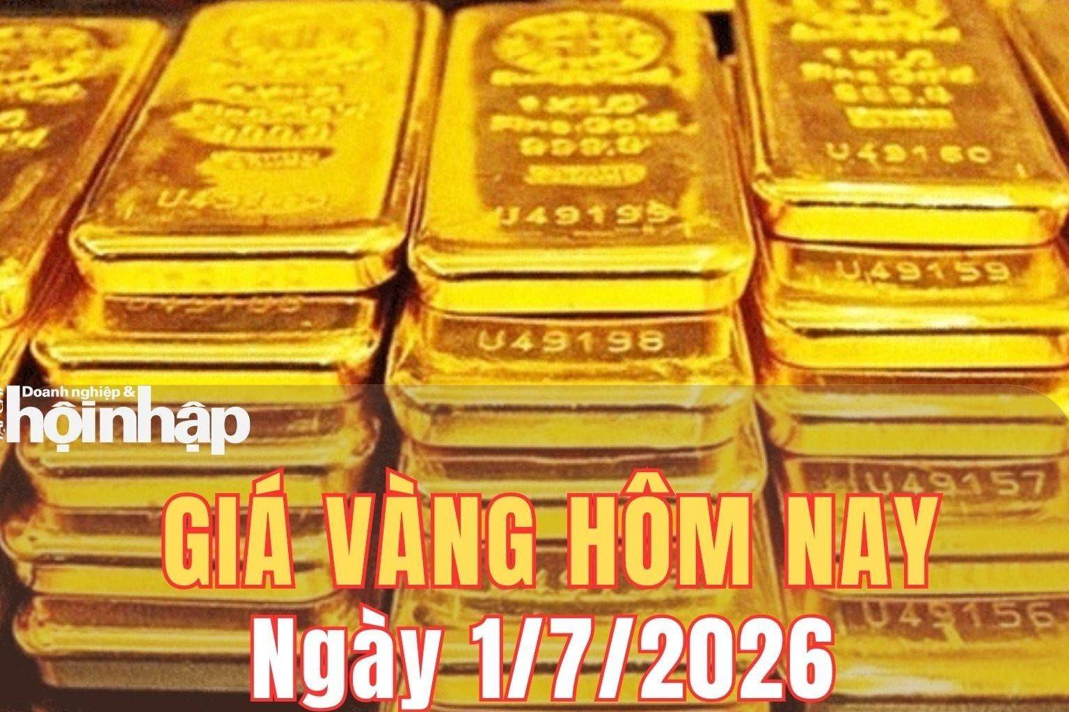 Giá vàng hôm nay 1/7/2026: Vàng SJC và vàng nhẫn đồng loạt giảm
