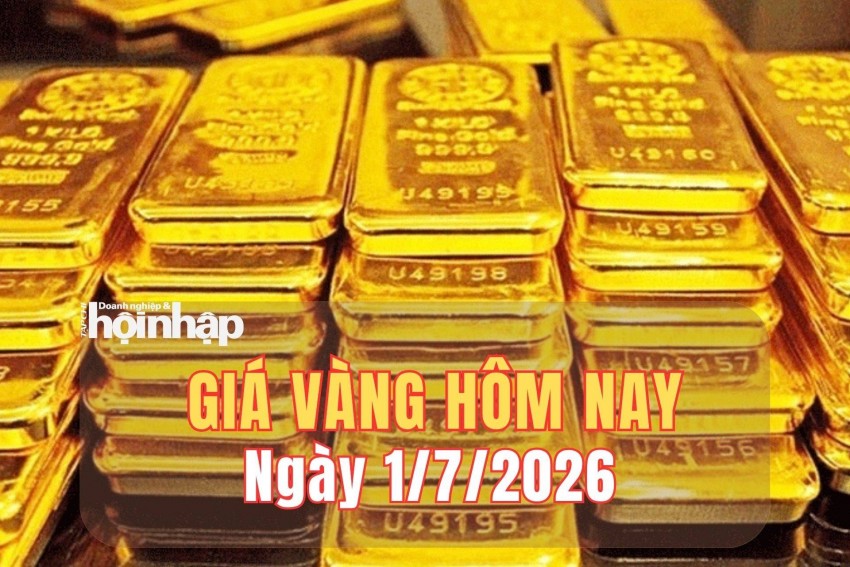 Giá vàng hôm nay 1/7/2026: Vàng SJC và vàng nhẫn đồng loạt giảm