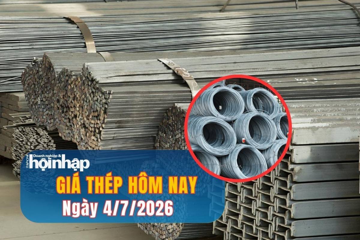 Giá thép hôm nay 4/7/2026: Sức ép tồn kho kỷ lục tại Trung Quốc đẩy thị trường lao dốc