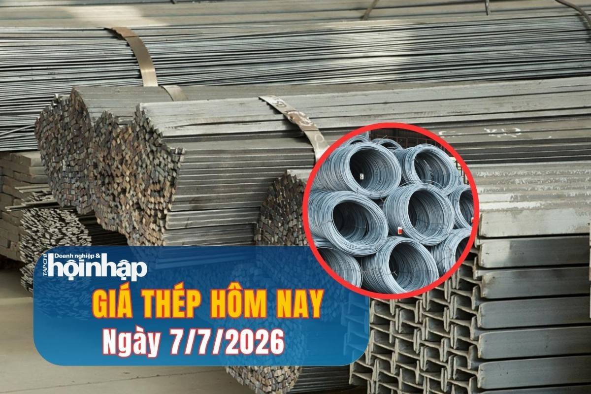 Giá thép hôm nay 7/7/2026: Giá thép và quặng sắt đồng loạt khởi sắc