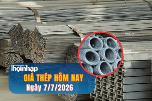 Giá thép hôm nay 7/7/2026: Giá thép và quặng sắt đồng loạt khởi sắc