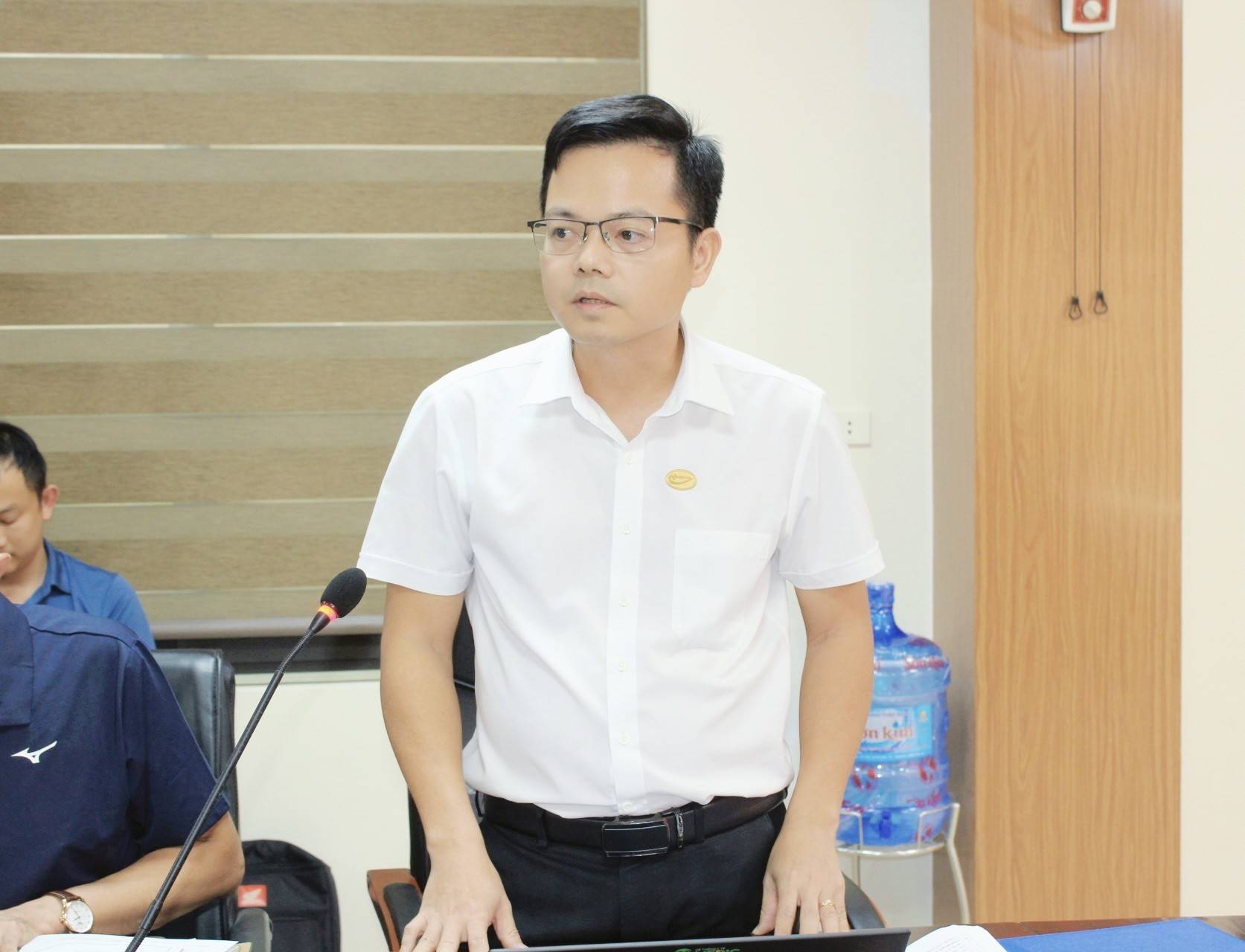 Chủ đầu tư dự án Bệnh viện đa khoa Nam Kỳ Anh phát biểu tại buổi làm việc
