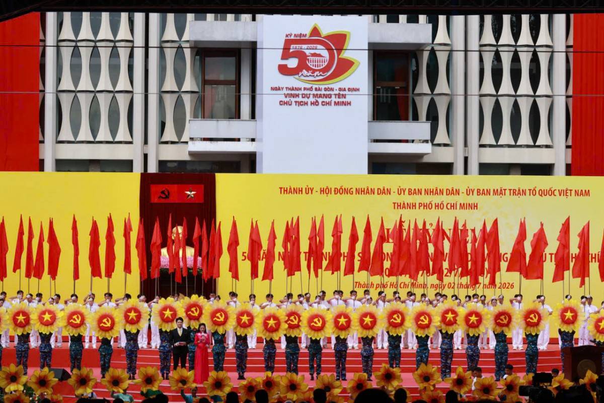 Lễ kỷ niệm 50 năm TP. Hồ Chí Minh vinh dự mang tên Bác: Khơi dậy khát vọng xây dựng đô thị toàn cầu trong kỷ nguyên mới