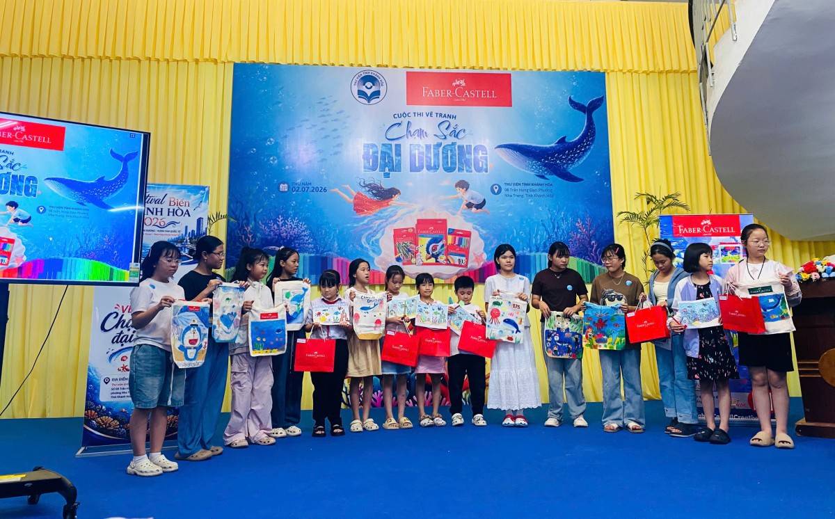 Con Ong Xanh và Thư viện Khánh Hòa tổ chức cuộc thi vẽ tranh dành cho thiếu nhi với chủ đề “Chạm sắc đại dương”