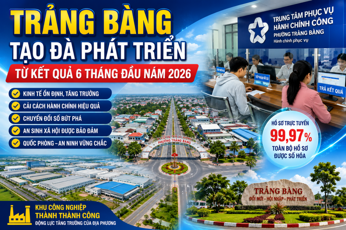 Trảng Bàng phát triển kinh tế sáu tháng đầu năm 2026