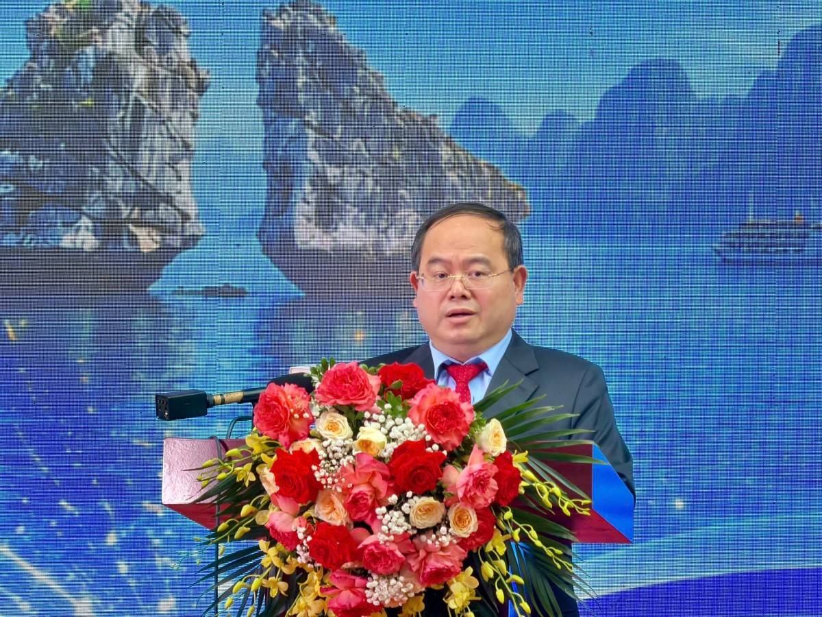 Ông Quản Minh Cường, Bí thư Tỉnh ủy Quảng Ninh phát biểu.