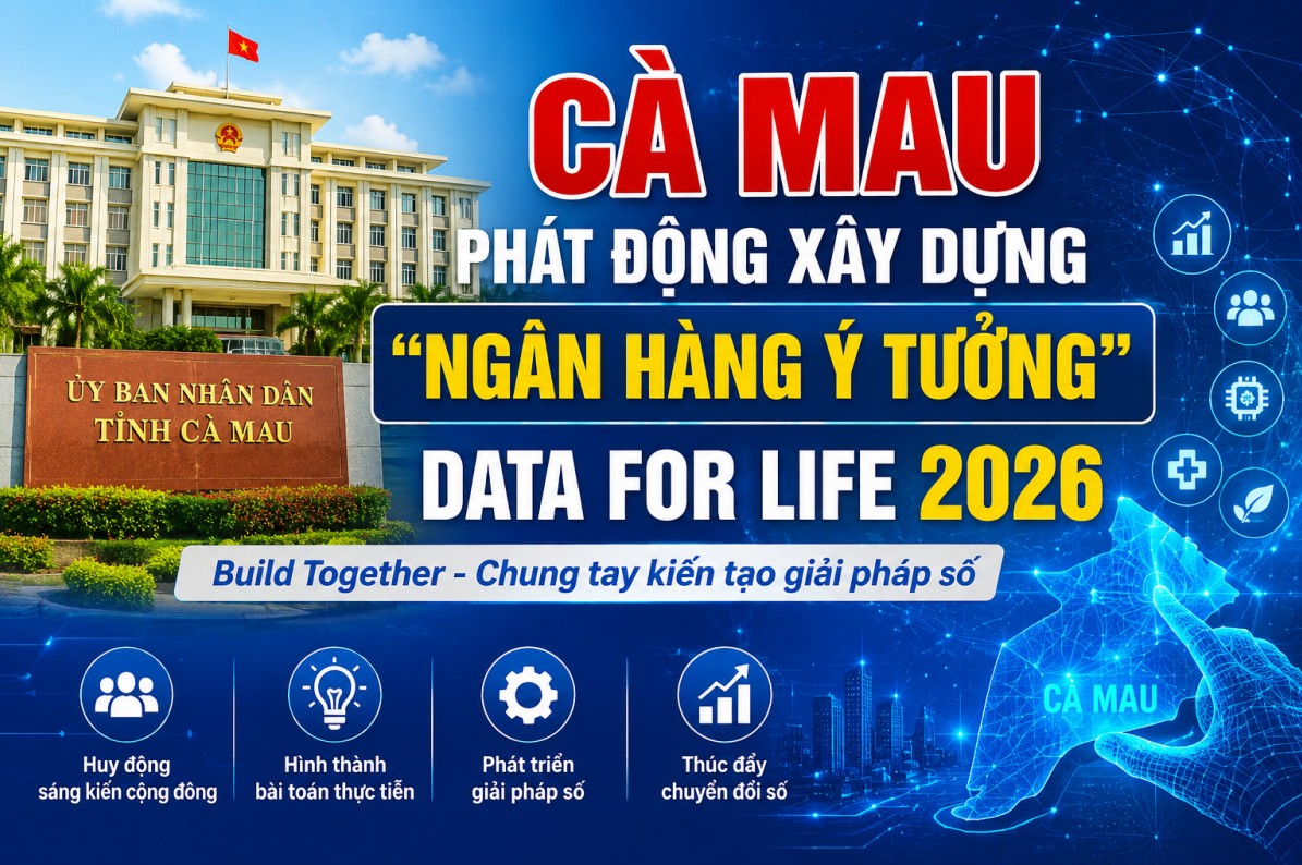 Cà Mau phát động xây dựng "Ngân hàng ý tưởng" - Data for Life 2026