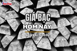 Giá bạc hôm nay 4/7/2026: Bạc thỏi bứt phá vượt mốc 65 triệu đồng/kg