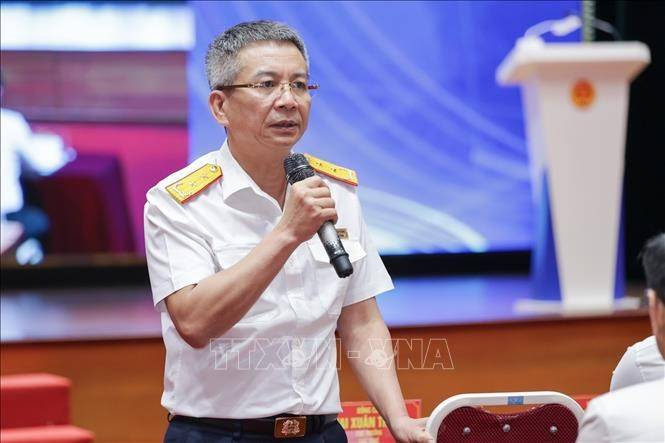 Ông Mai Xuân Thành, Cục trưởng Cục Thuế phát biểu. Ảnh: Lê Đông/TTXVN