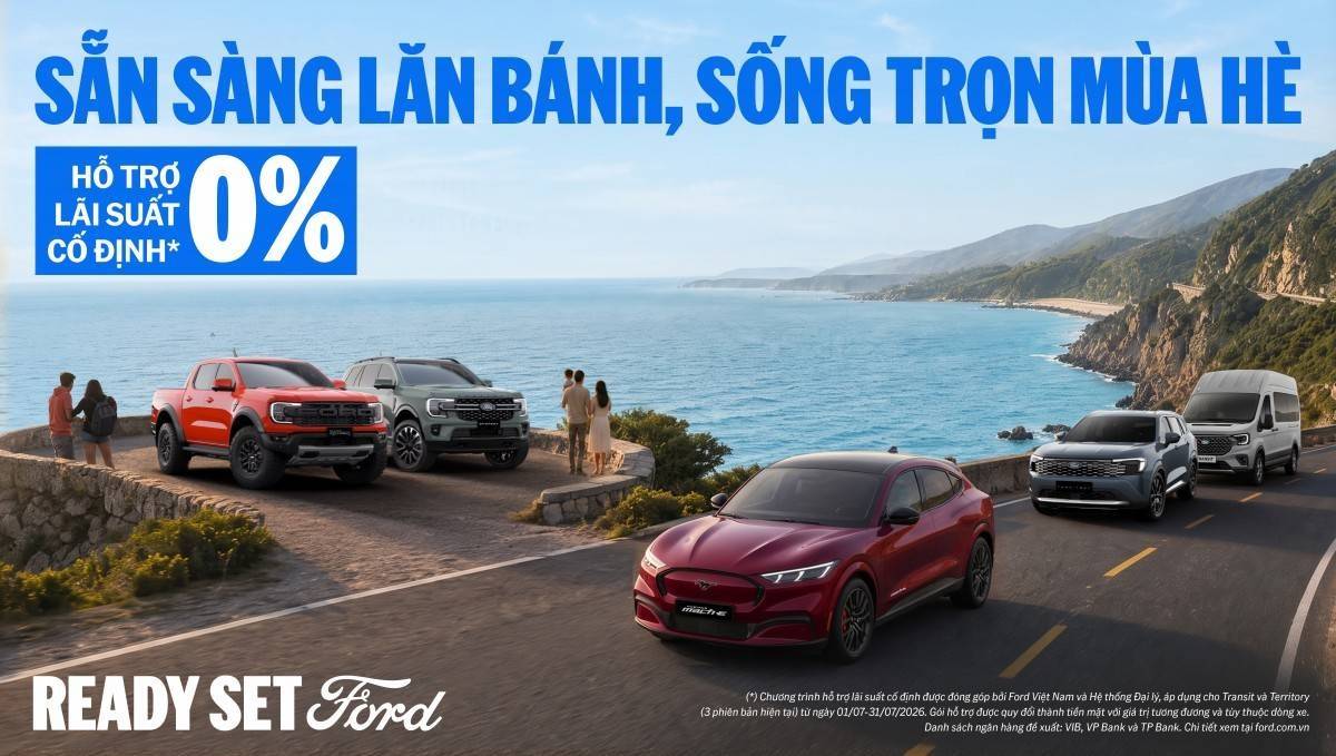 Ford hỗ trợ lãi suất cố định lên đến 41 triệu đồng dành cho khách hàng mua xe Transit và Territory