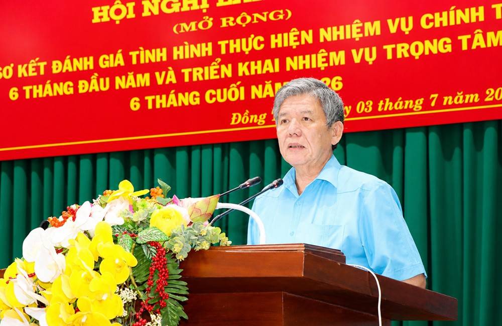 Bí thư Tỉnh ủy Ngô Chí Cường phát biểu kết luận hội nghị