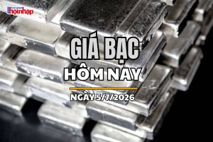 Giá bạc hôm nay 5/7/2026: Bạc trong nước và thế giới tiếp tục tăng