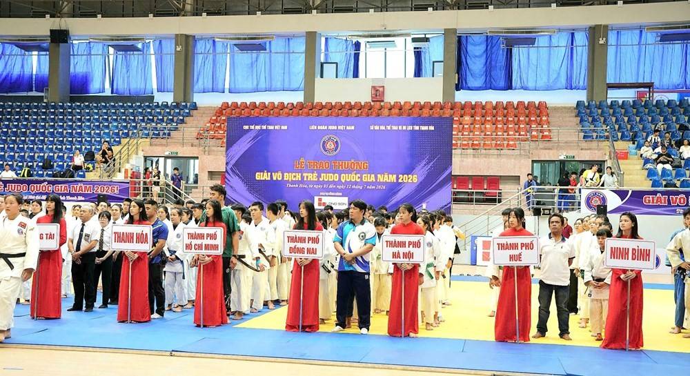 Gần 800 võ sỹ tham dự Giải vô địch trẻ Judo Quốc gia tại Thanh Hóa