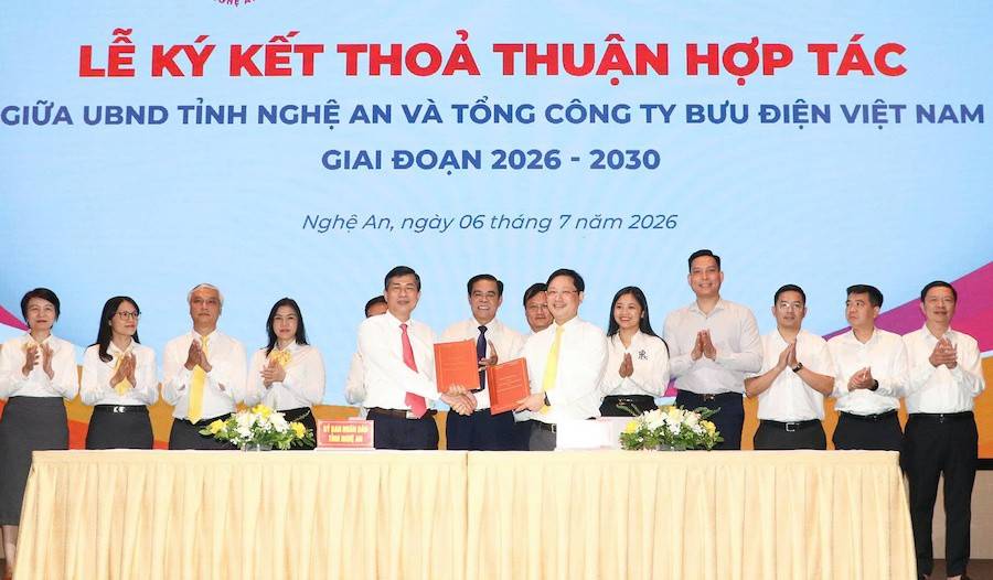 Nghệ An và Tổng Công ty Bưu điện Việt Nam ký kết thỏa thuận hợp tác