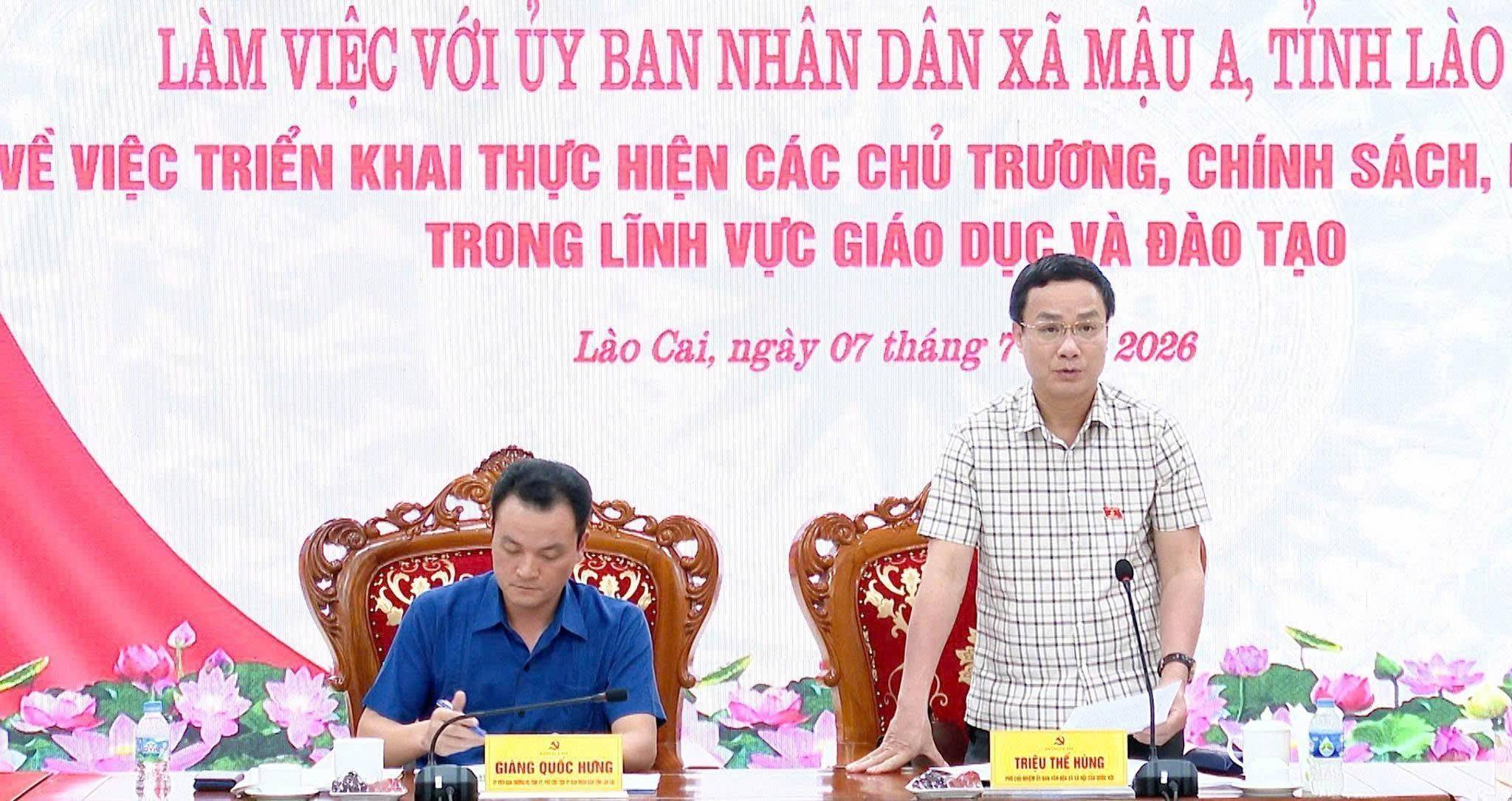 Quốc hội khảo sát tại xã Mậu A, hoàn thiện chính sách tạo đột phá phát triển giáo dục