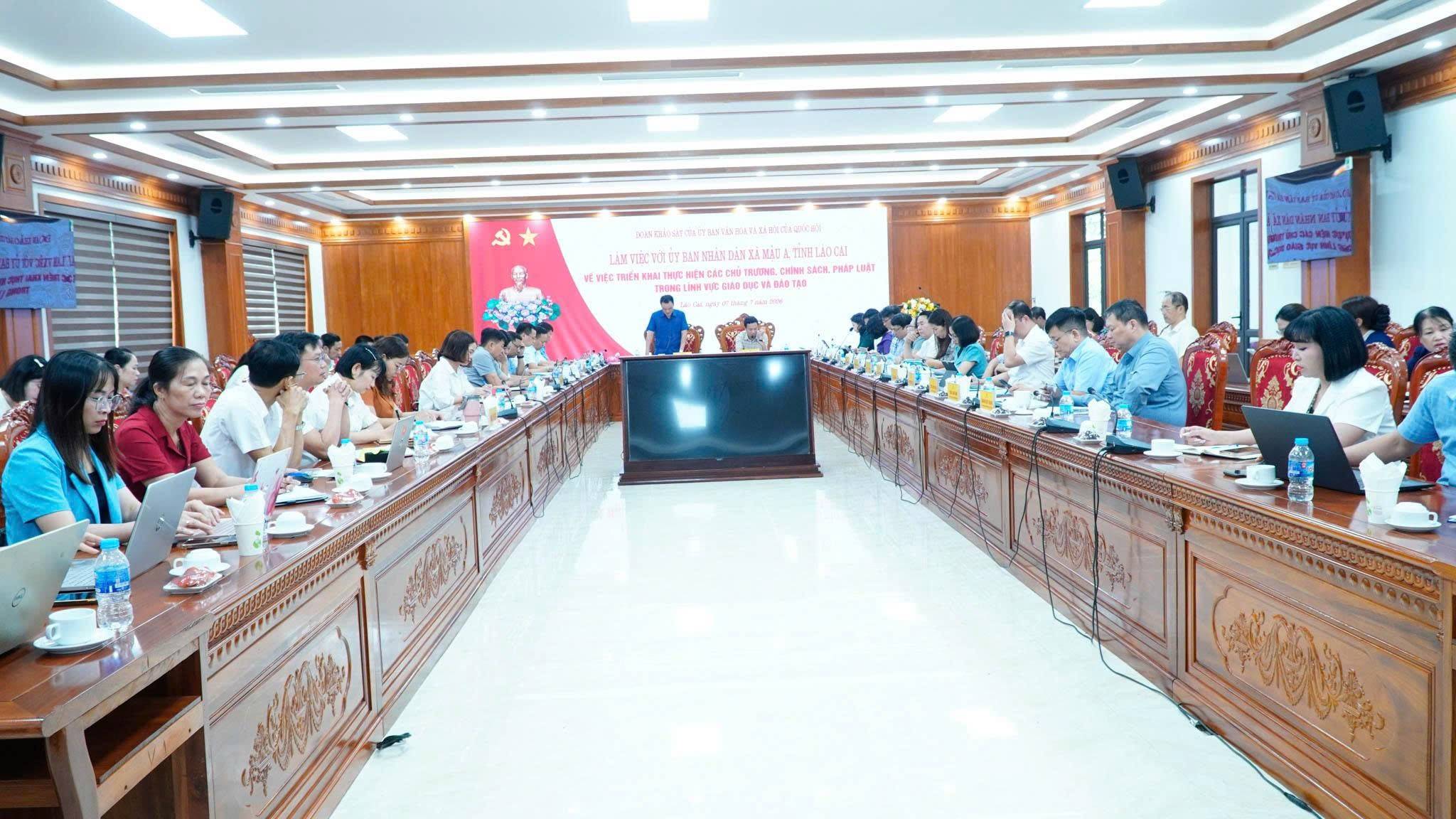 Quốc hội khảo sát tại xã Mậu A, hoàn thiện chính sách tạo đột phá phát triển giáo dục
