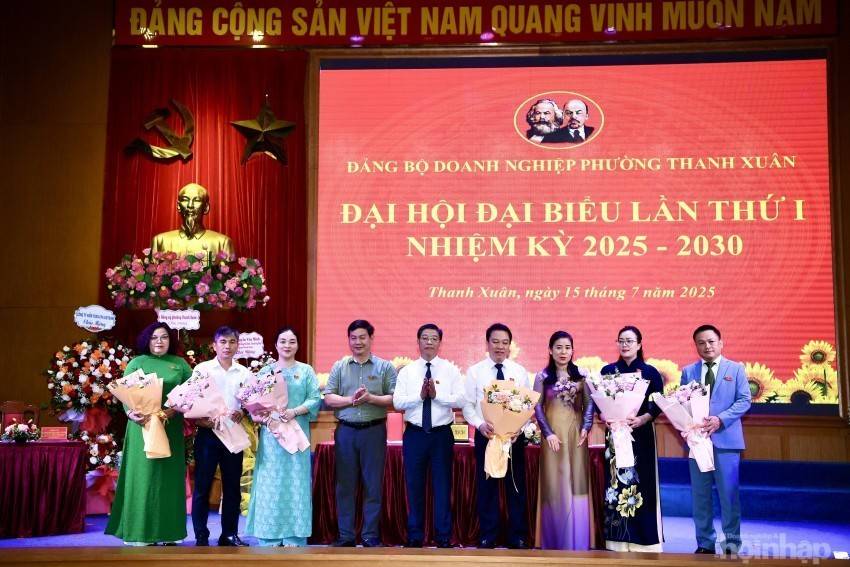 Đảng bộ doanh nghiệp phường Thanh Xuân, Hà Nội tổ chức thành công Đại hội đại biểu lần thứ I, nhiệm kỳ 2025 - 2030, ngày 15-7-2025_Ảnh: Minh Nga