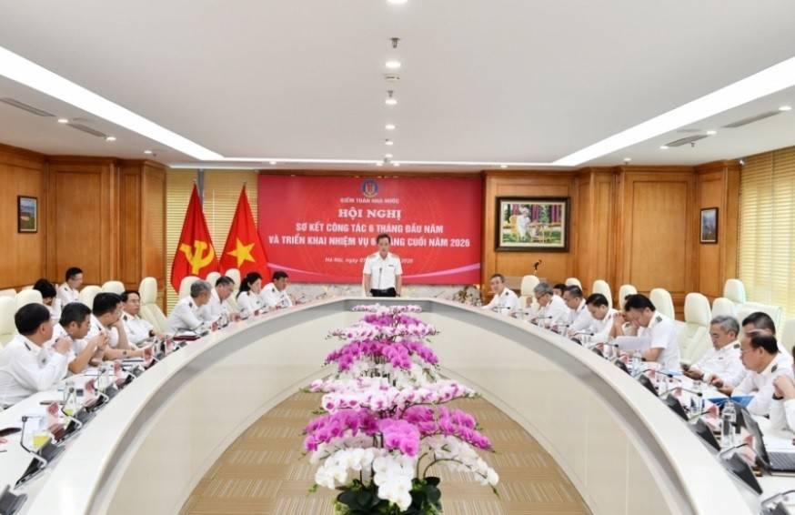 Hội nghị sơ kết công tác 6 tháng đầu năm và triển khai nhiệm vụ 6 tháng cuối năm 2026 của Kiểm toán Nhà nước.