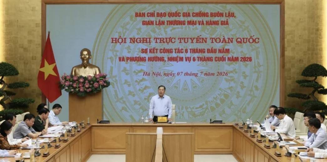 Ban Chỉ đạo quốc gia chống buôn lậu, gian lận thương mại và hàng giả (Ban Chỉ đạo 389) tổ chức hội nghị trực tuyến toàn quốc sơ kết công tác chống buôn lậu, gian lận thương mại và hàng giả 6 tháng đầu năm và phương hướng, nhiệm vụ trọng tâm 6 tháng cuối năm 2026.