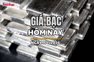 Giá bạc hôm nay 9/7/2026: Bạc thế giới giảm, rời mốc 62 USD/ounce