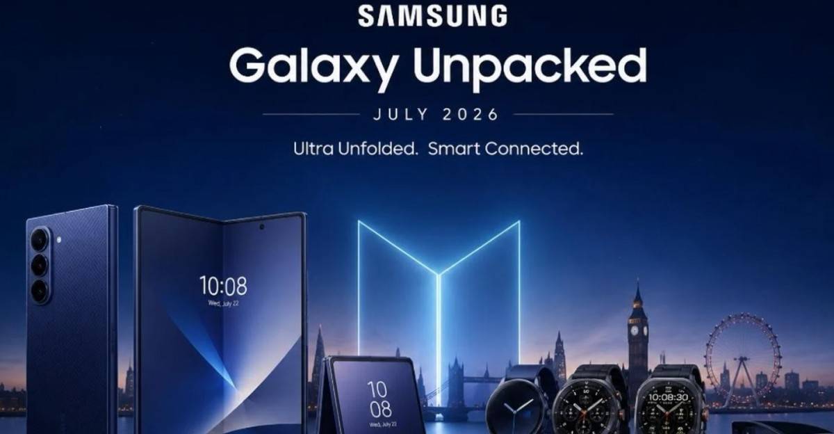 Samsung vừa chính thức xác nhận sự kiện Galaxy Unpacked tiếp theo sẽ được tổ chức vào ngày 22/7/2026 tại London, Anh. Đây được xem là một trong những sự kiện công nghệ đáng chú ý nhất nửa cuối năm khi hãng nhiều khả năng sẽ trình làng thế hệ điện thoại gập Galaxy Z 2026 cùng loạt thiết bị đeo thông minh mới.