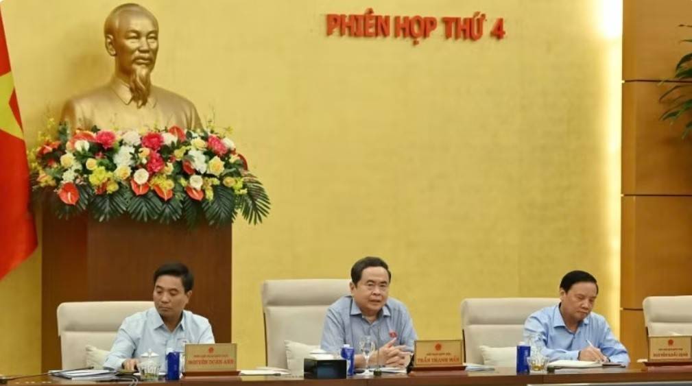 Chủ tịch Quốc hội Trần Thanh Mẫn chủ trì phiên họp. (Ảnh: THỦY NGUYÊN)