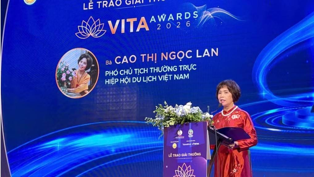 à Cao Thị Ngọc Lan, Phó Chủ tịch Thường trực Hiệp hội du lịch Việt Nam cho biết, VITA Awards 2026 là thông điệp hành động của Hiệp hội Du lịch Việt Nam để tôn vinh những giá trị tốt đẹp, lan tỏa thương hiệu, khuyến khích đổi mới sáng tạo, thúc đẩy chuyển đổi số, chuyển đổi xanh