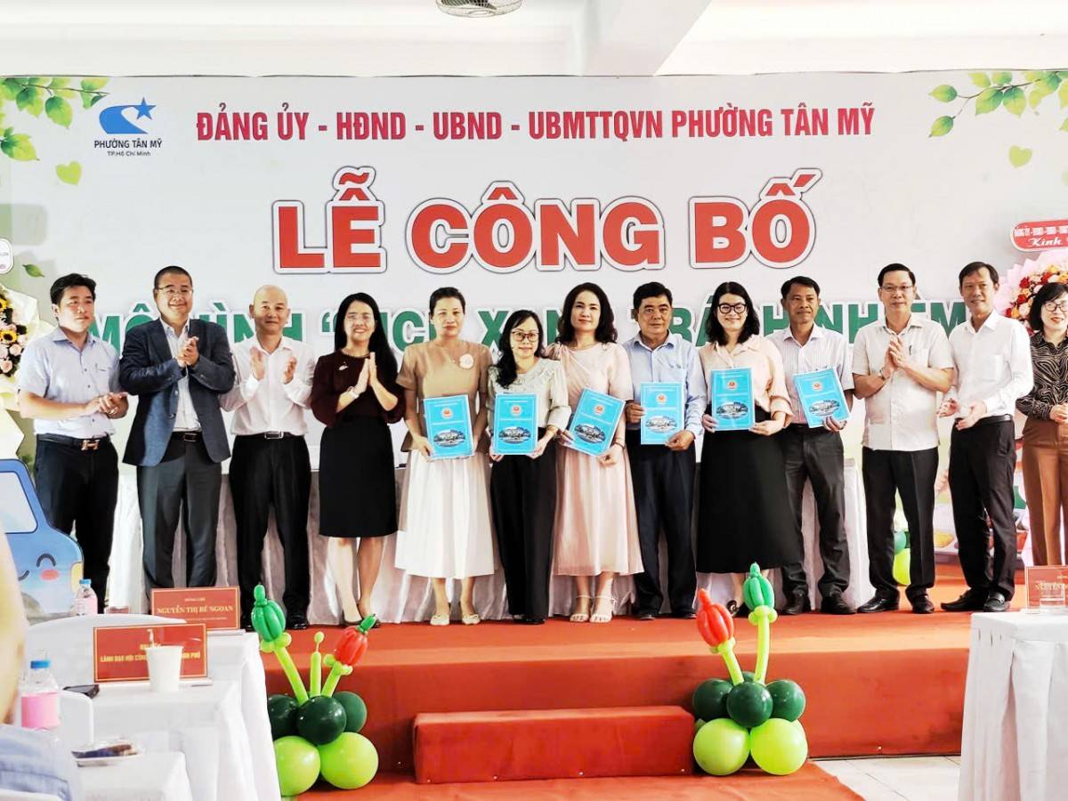 Hai trường mầm non đầu tiên tại phường Tân Mỹ đưa thực phẩm sạch vào trường học thông qua tích xanh trách nhiệm