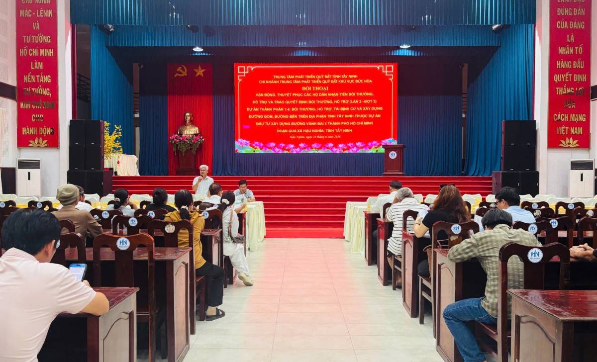 Xã Hậu Nghĩa tổ chức đối thoại với người dân về dự án đường Vành đai 4