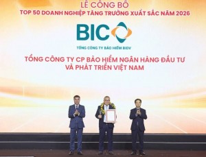 BIC lọt Top 50 doanh nghiệp tăng trưởng xuất sắc Việt Nam năm 2026