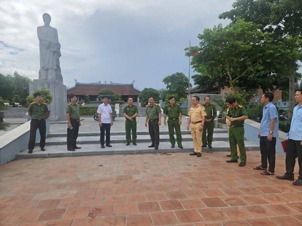 Một số hình ảnh của Đoàn công tác CA tỉnh khảo sát công tác bảo đảm an ninh, trật tự tại các địa điểm diễn ra Lễ kỷ niệm