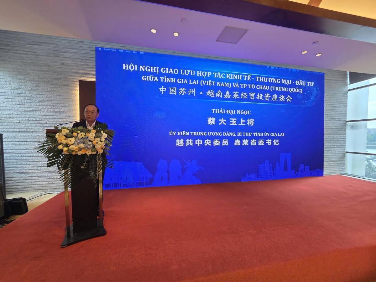 Bí thư Tỉnh ủy Gia Lai Thái Đại Ngọc phát biểu tại hội nghị