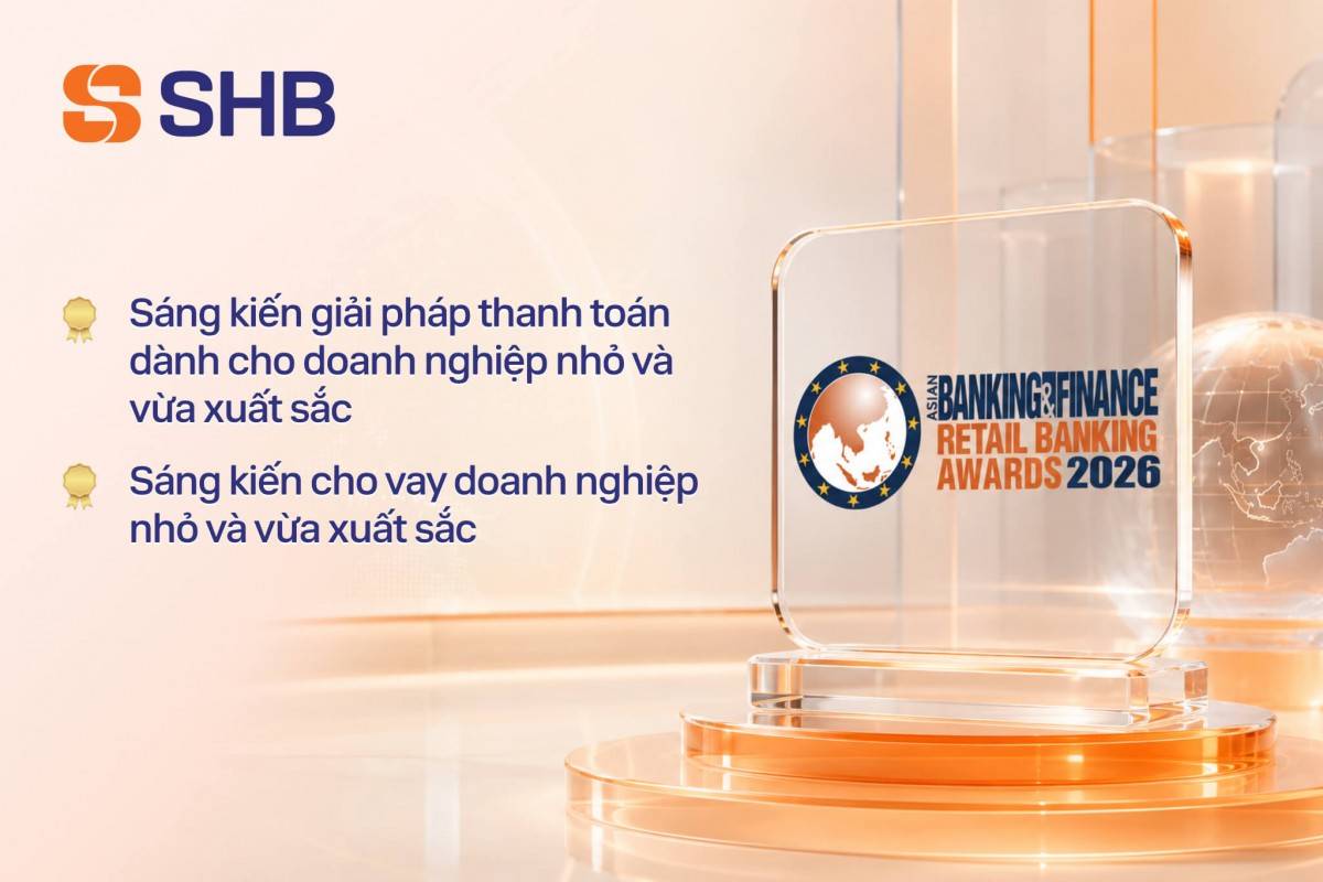 SHB được vinh danh với sáng kiến cho vay và thanh toán xuất sắc cho SME