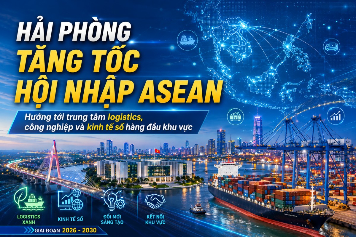 Hải Phòng mở rộng cánh cửa hội nhập ASEAN, hướng tới trung tâm logistics và kinh tế số hàng đầu khu vực