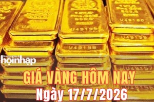 Giá vàng hôm nay 17/7/2026: Vàng SJC giảm nửa triệu đồng/lượng