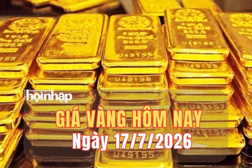 Giá vàng hôm nay 17/7/2026: Vàng SJC giảm nửa triệu đồng/lượng