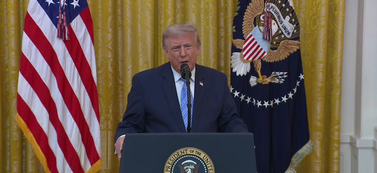 Tổng thống Mỹ Donald Trump phát biểu trước toàn quốc tối 16/7
