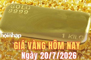Giá vàng hôm nay 20/7/2026: Vàng thế giới thủng mốc 4.000 USD/ounce, SJC đứng giá