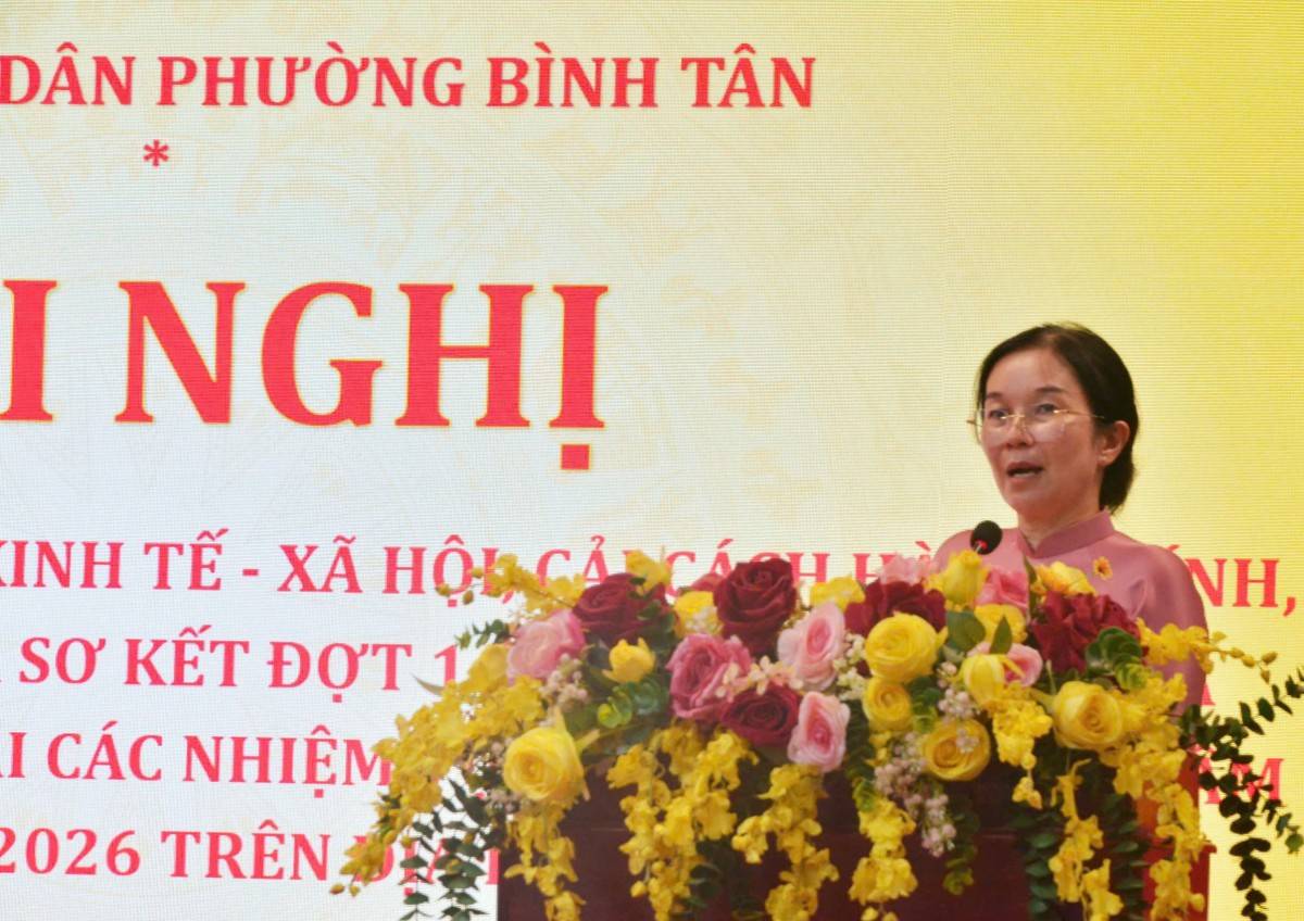Bà Phạm Thị Ngọc Diệu, Bí thư Đảng ủy, Chủ tịch HĐND phường Bình Tân,