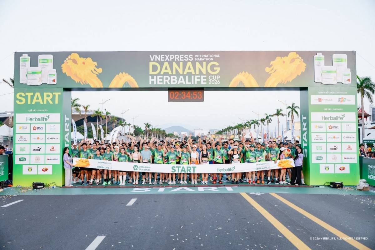 Hơn 13.000 vận động viên tham gia VnExpress Đà Nẵng International Marathon Herbalife Cup 2026