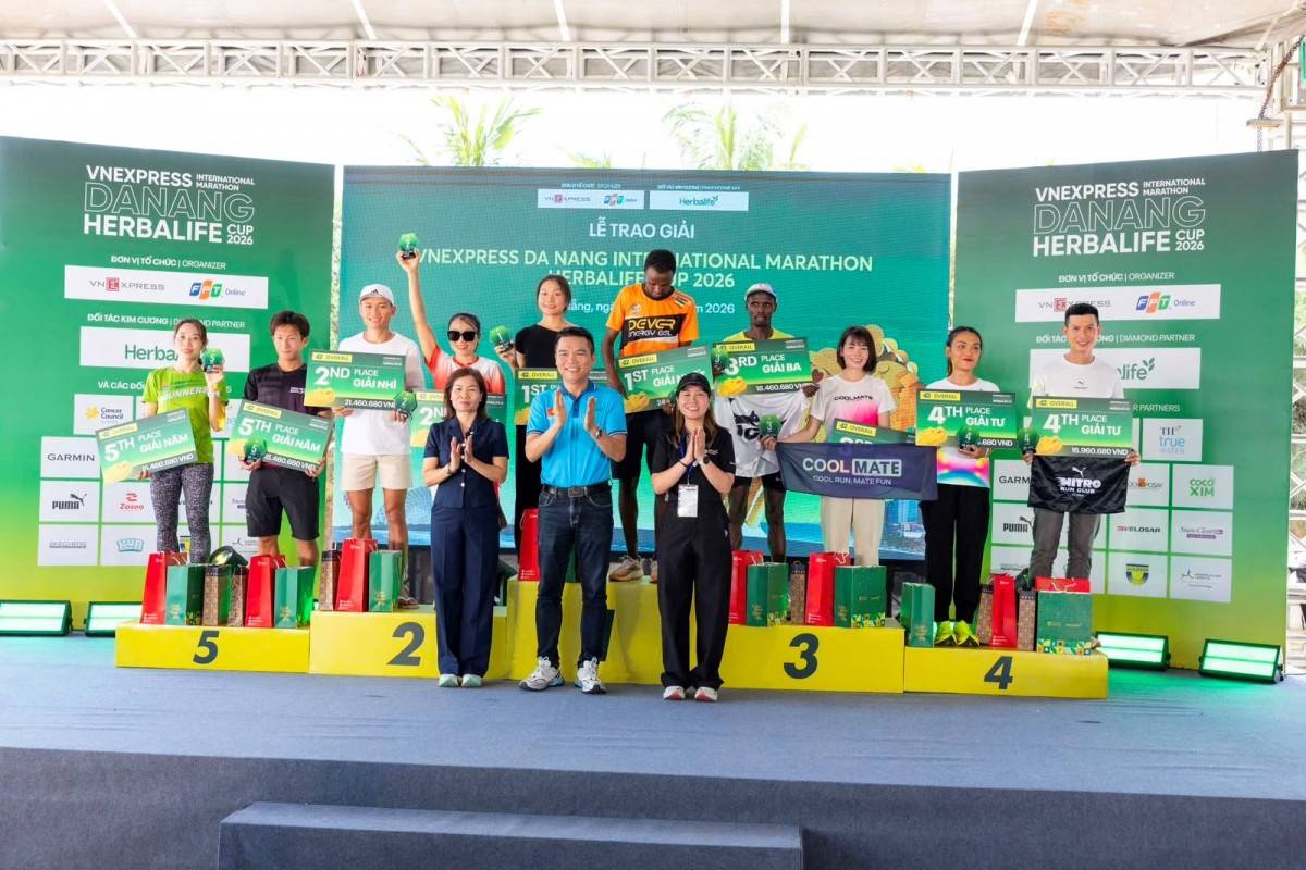 Hơn 13.000 vận động viên tham gia VnExpress Đà Nẵng International Marathon Herbalife Cup 2026