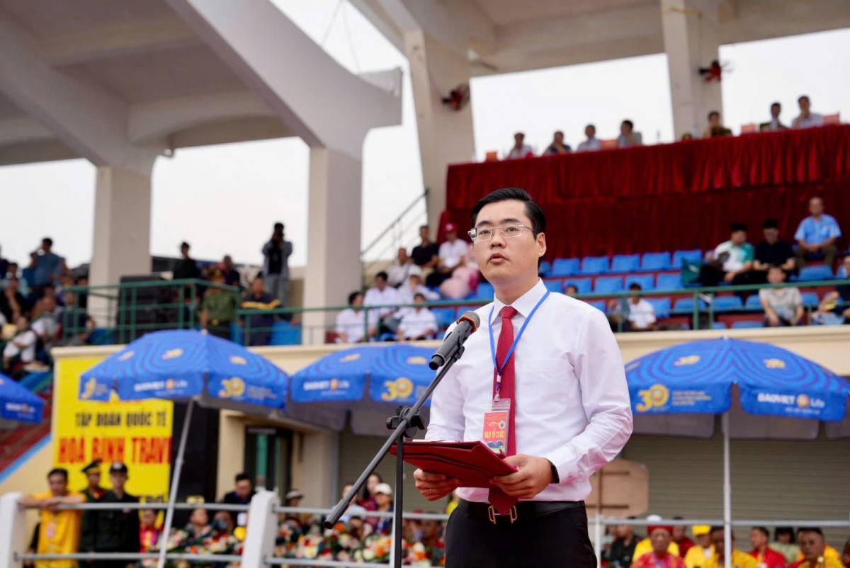 Đồng chí Nguyễn Quang Diện - Chủ tịch UBND phường Đồ Sơn phát biểu. Nguồn ảnh: Nguyễn Đại Thắng