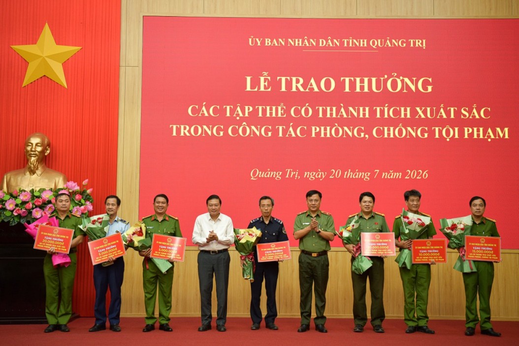 Quảng Trị: Khen thưởng các lực lượng phá nhiều chuyên án lớn, giữ vững an ninh, trật tự