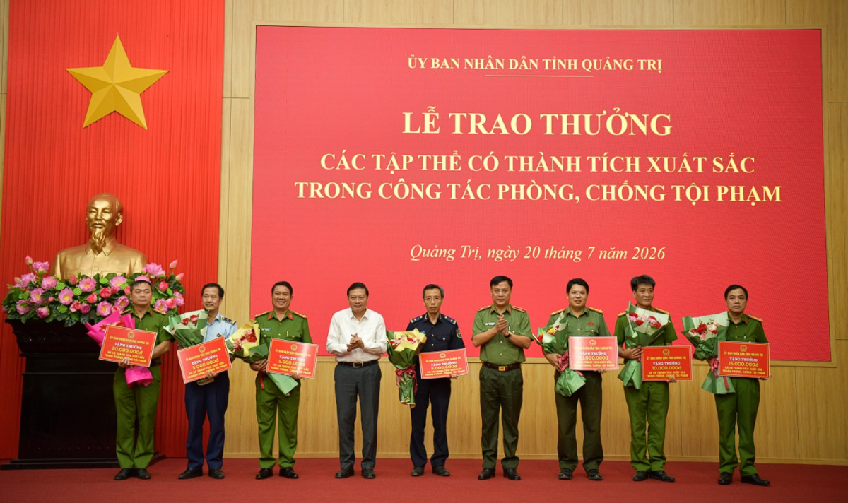 Quảng Trị: Khen thưởng các lực lượng phá nhiều chuyên án lớn, giữ vững an ninh, trật tự