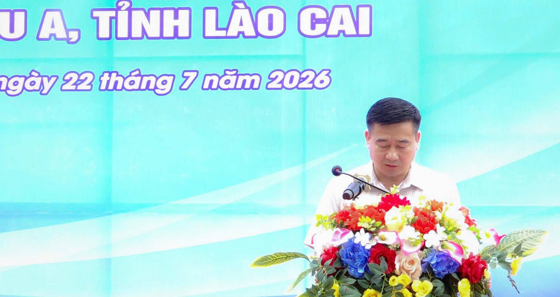 Phát biểu chỉ đạo tại buổi lễ, đồng chí Hà Đức Anh, Ủy viên Ban Chấp hành Đảng bộ tỉnh, Bí thư Đảng ủy, Chủ tịch HĐND xã