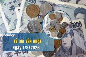 Tỷ giá Yên Nhật hôm nay 1/8/2026: Biến động quanh 159,55 JPY/USD trước nghi vấn can thiệp